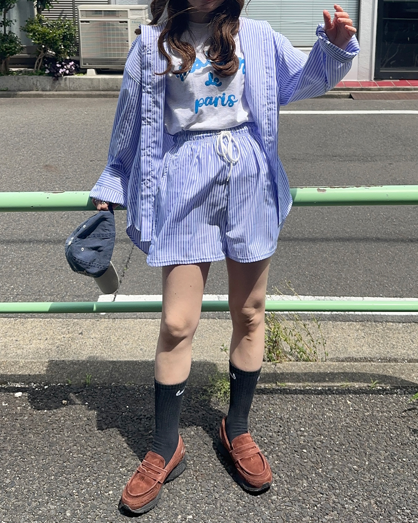 ナイロンシャツショートパンツセットアップ | ファッション通販サイト NUGU