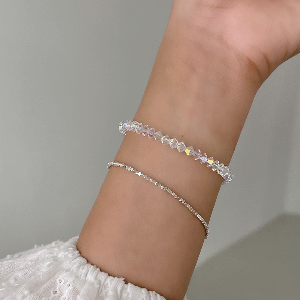 original/シルバー925]スワロフスキークリスタルストーンブレスレット