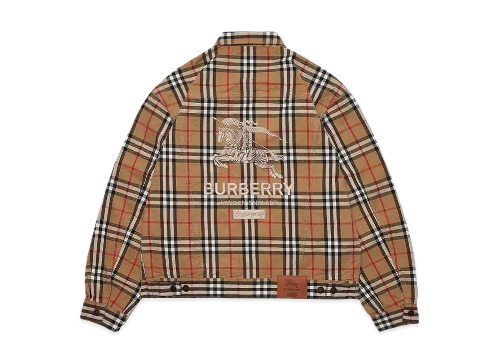 シュプリーム バーバリー デニム トラック ジャケット 