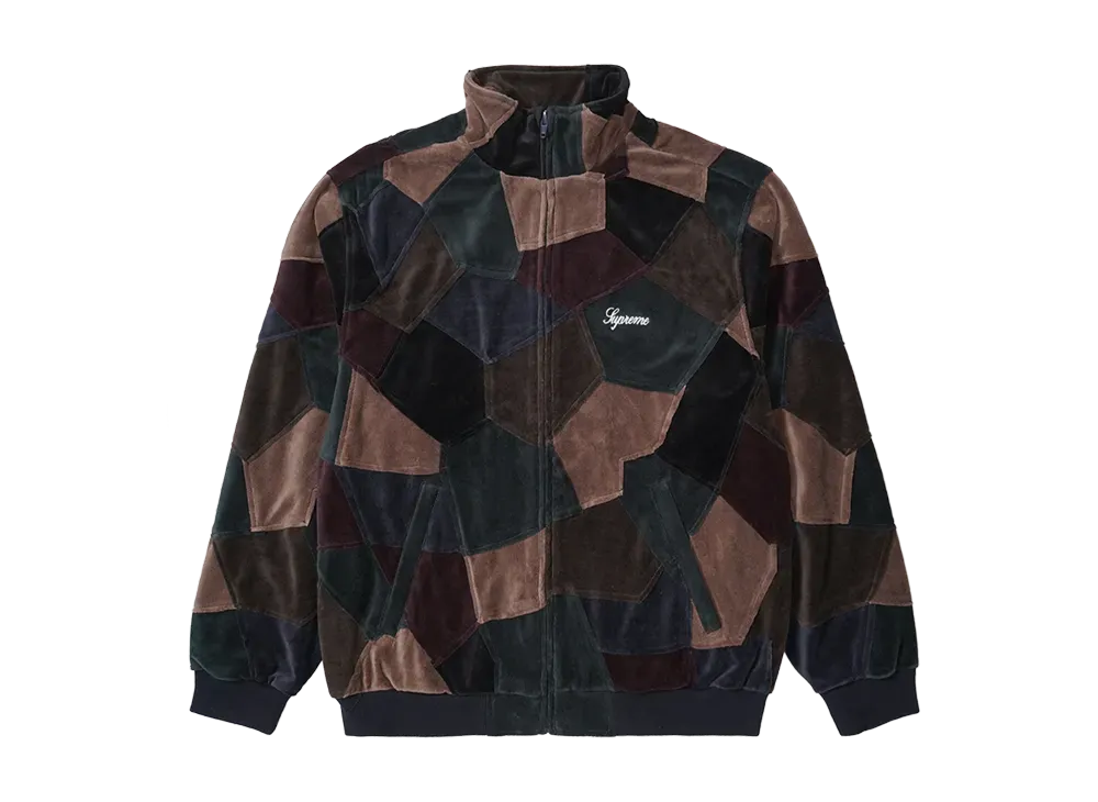 Supreme Patchwork Velour Track Jacket 