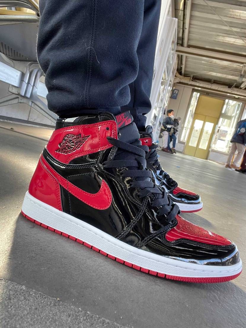 NIKE Air Jordan 1 パテントブレッド JORDAN1 Patent Bred をMatte
