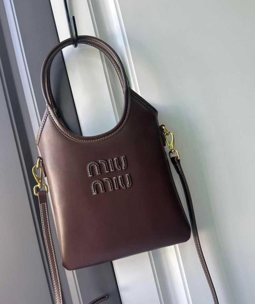 Miu Miu Ivy Women's Practical Shoulder Bag Brown - E-SEVEN STORE