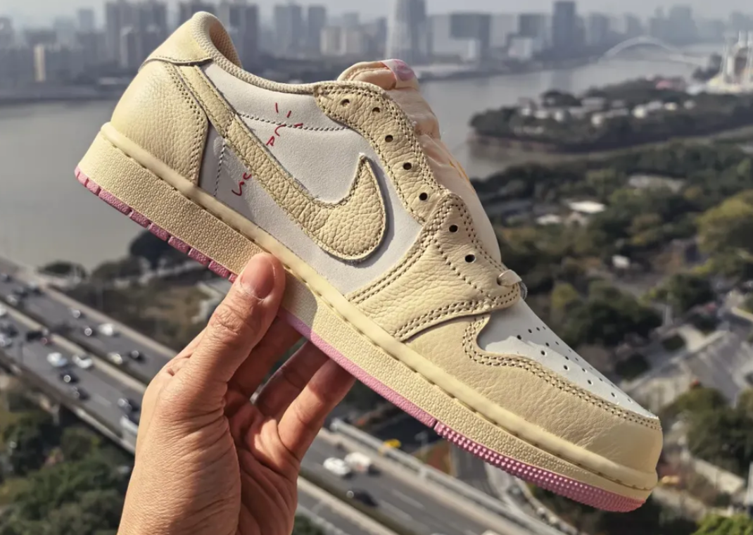 Travis Scott's Air Jordan 1 Low in Muslin and Pink is Dropping for