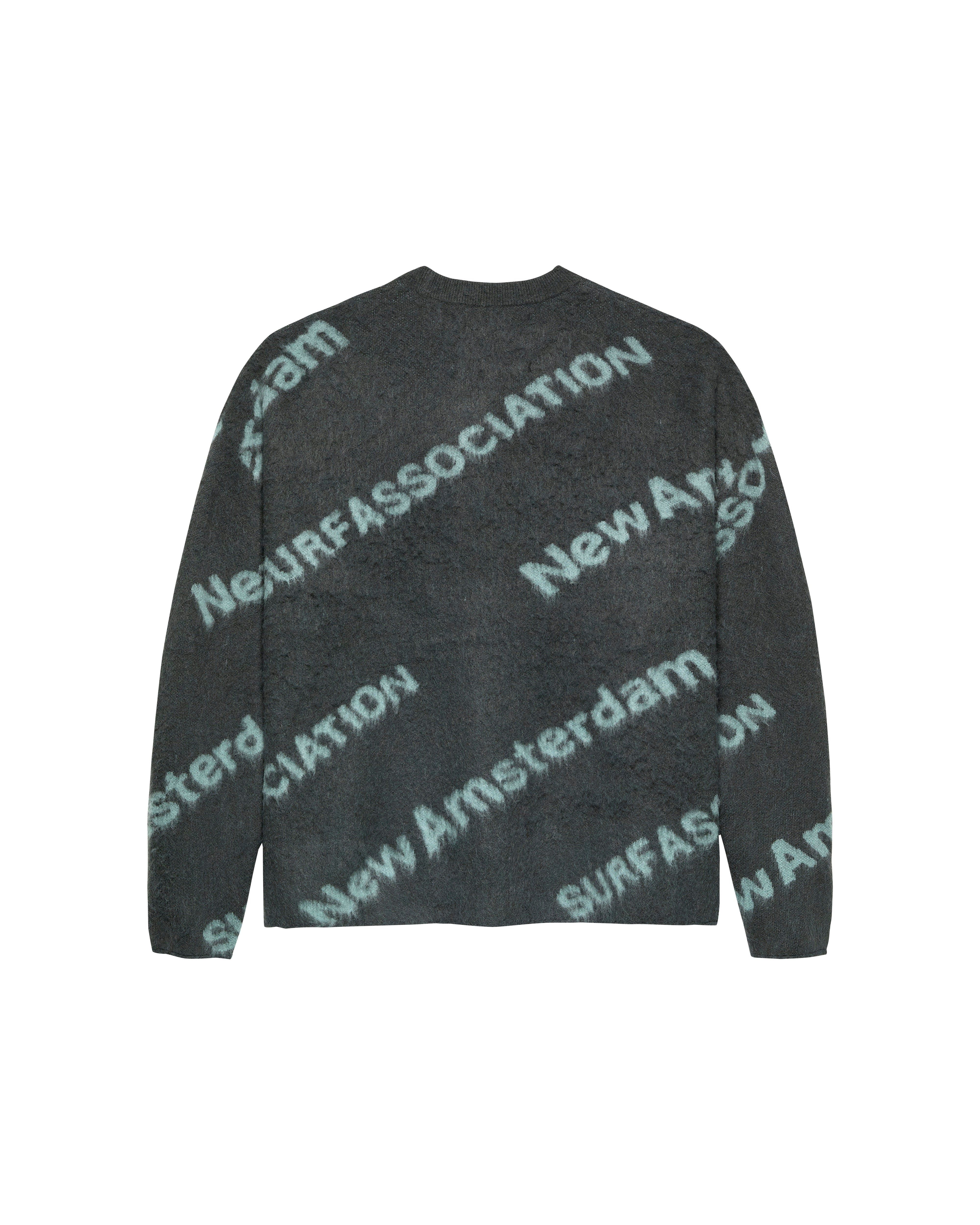 Jacquard Knit Charcoal/Mint – Unisex Logo Knit