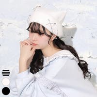 さきまるちゃんコラボツイードリボンベレー帽[品番：PLMW0012904