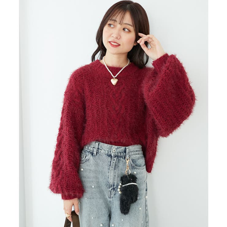 ふわふわケーブルニット[品番：CTYW0004413]｜MAJESTIC LEGON