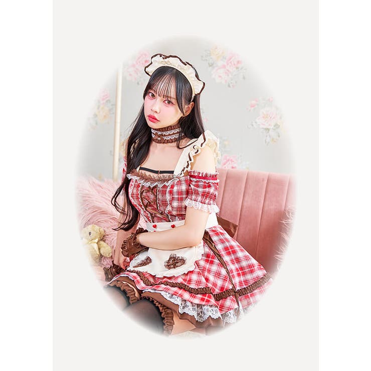 チョコレートチャンクチェックメイド《バレンタインコスプレ8点セット