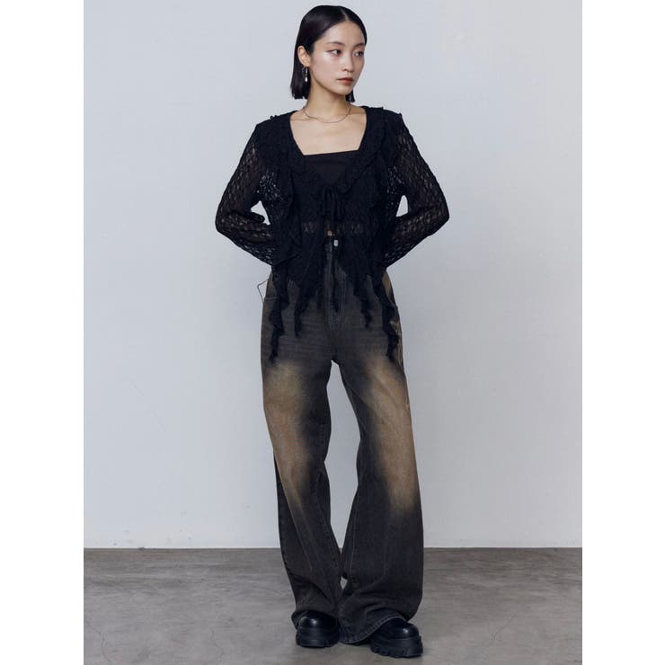 リボングラフィックルーズジーンズ[品番：MKSW0065733]｜EMODA（エモダ