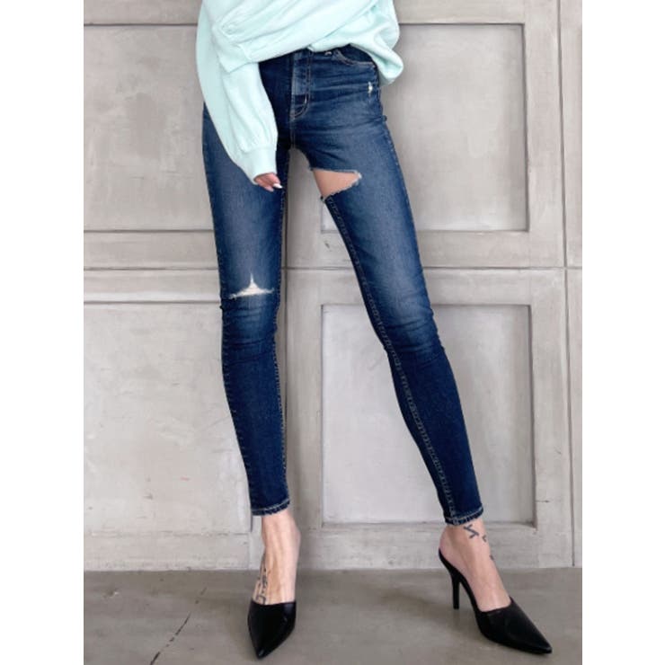 H/W INNER THIGHスキニーデニムパンツ[品番：MKSW0055027]｜GYDA