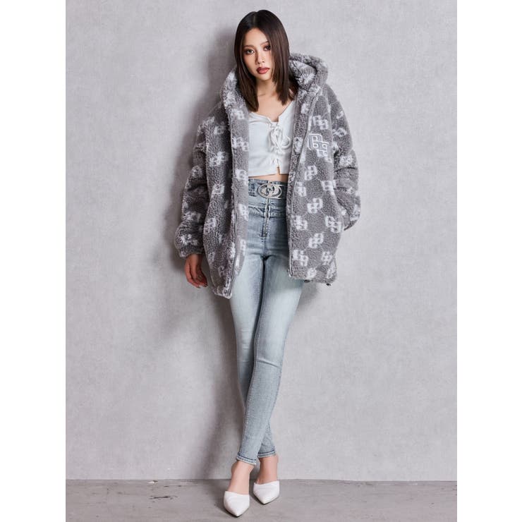 GGラメボアBIGブルゾン[品番：MKSW0067171]｜GYDA（ジェイダ）の