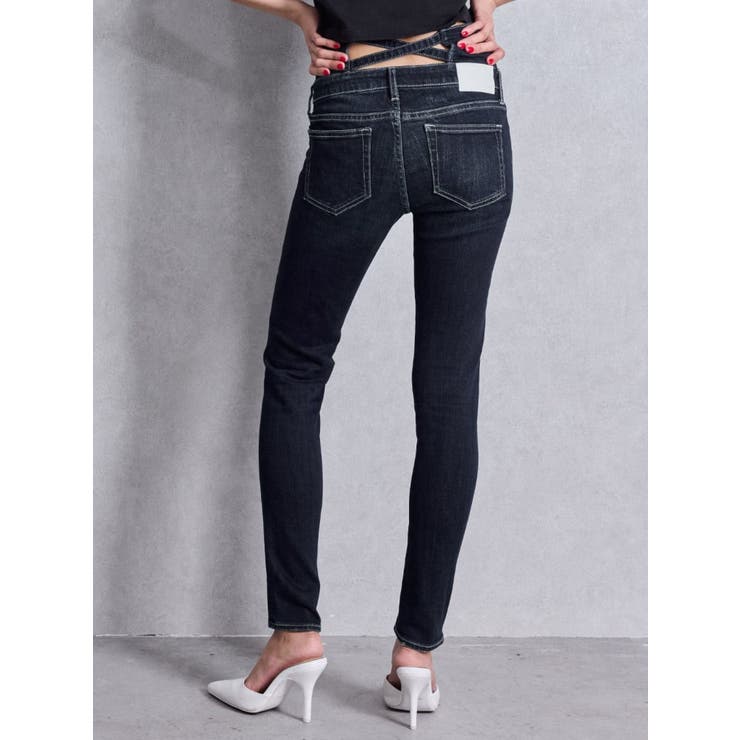 ハイウエストウエストクロススキニーデニムパンツ[品番：MKSW0062668