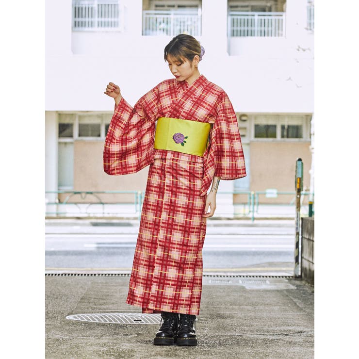 オリジナル】チェック浴衣[品番：MKSW0037581]｜jouetie（ジュエティ