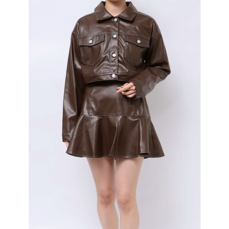 マルチWAYフェイクレザーセットアップ[品番：MKSW0061516]｜jouetie