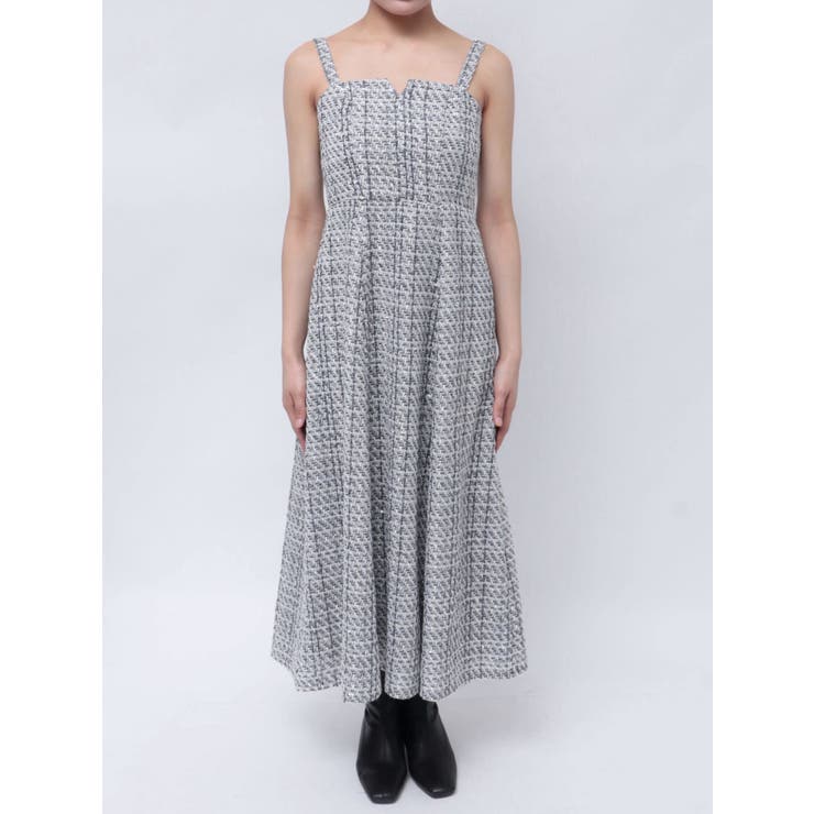 オリジナルツイードジャンスカベアワンピース【セットアップ着用可