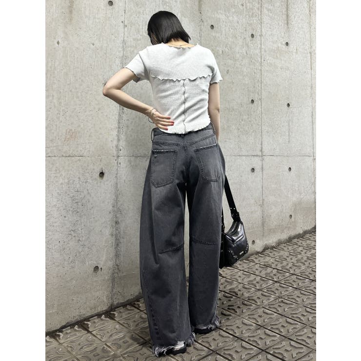 コクーンワイドデニム[品番：MKSW0058411]｜MURUA（ムルーア）の