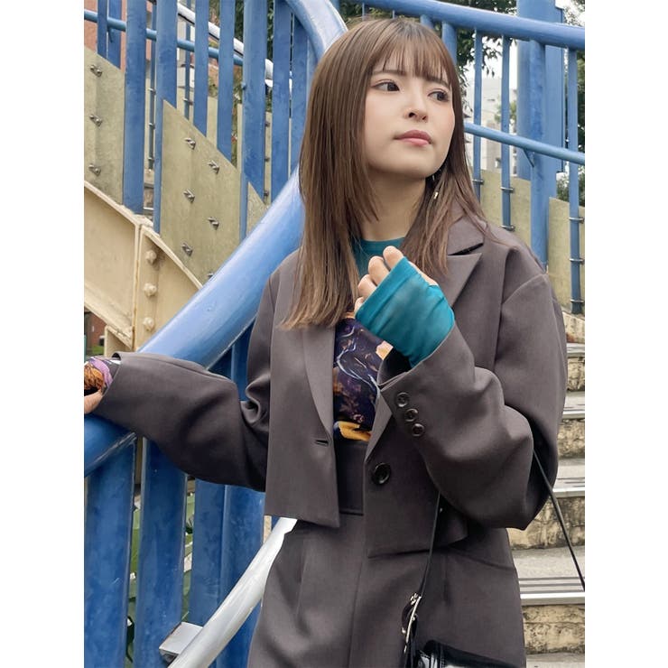 パウダーツイルショートジャケット[品番：MKSW0055191]｜MURUA