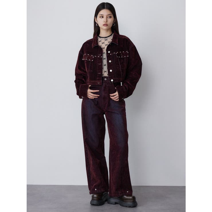 フロッキーデニムジャケット【セット販売対象】[品番：MKSW0065716