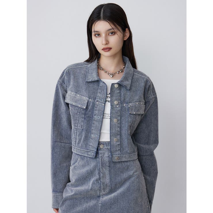 フロッキーデニムジャケット【セット販売対象】[品番：MKSW0065716