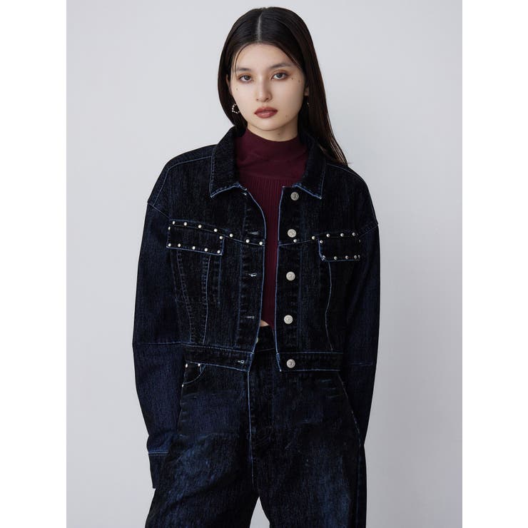 フロッキーデニムジャケット【セット販売対象】[品番：MKSW0065716