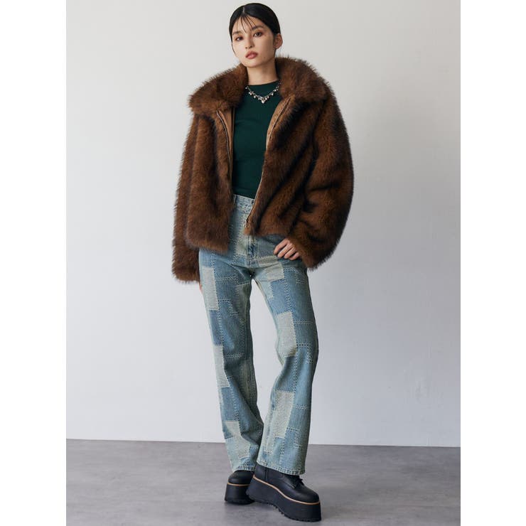 MIXフェイクファーブルゾン[品番：MKSW0066711]｜MURUA（ムルーア）の