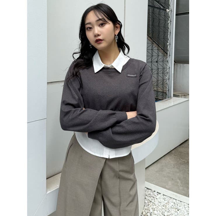 シャツレイヤードマルチウェイニット[品番：MKSW0066962]｜MURUA