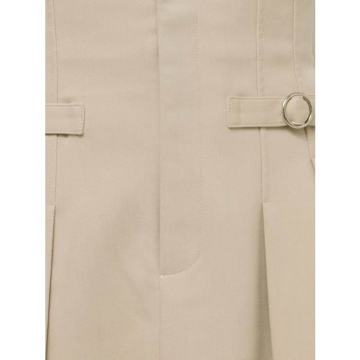 ベルトコルセットスラックスライクスカート[品番：MKSW0059832