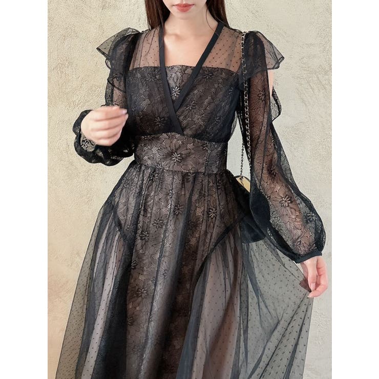 MIXレースドレス[品番：MKSW0056029]｜dazzlin（ダズリン）の