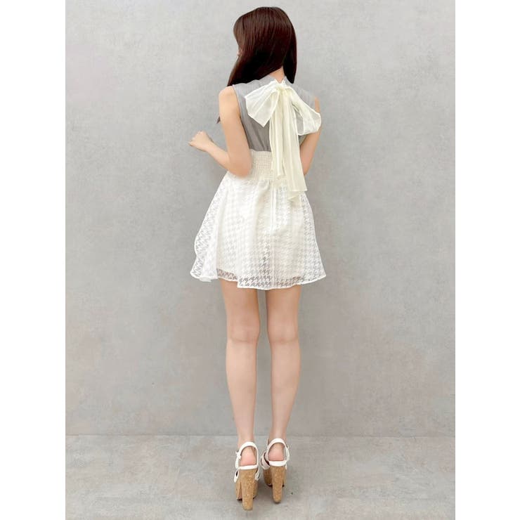 復刻/WEB限定】バックリボンシアーミニコルセットワンピース[品番