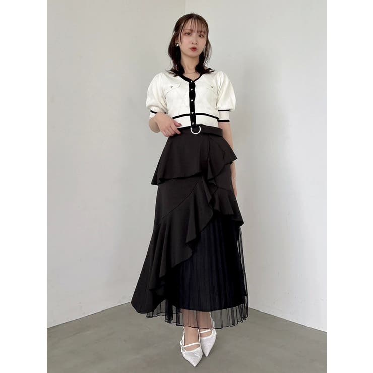 アシメプリーツマーメイドスカート[品番：MKSW0066713]｜dazzlin