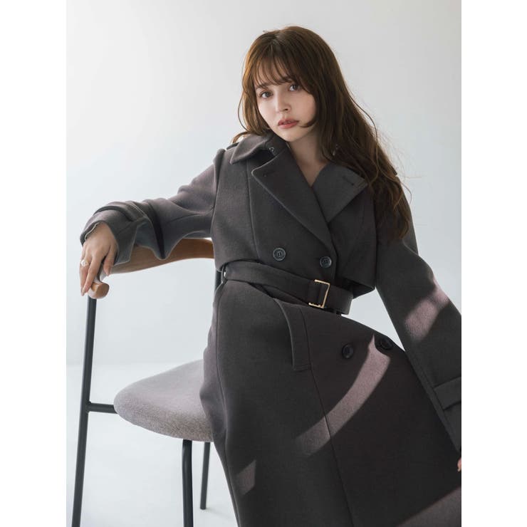 2WAYカラーウールライクトレンチコート[品番：MKSW0067012]｜dazzlin