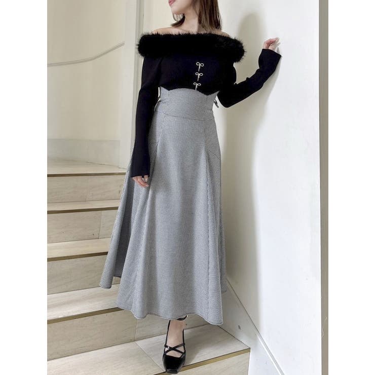 2WAYダブルレースアップコルセットスカート[品番：MKSW0061501