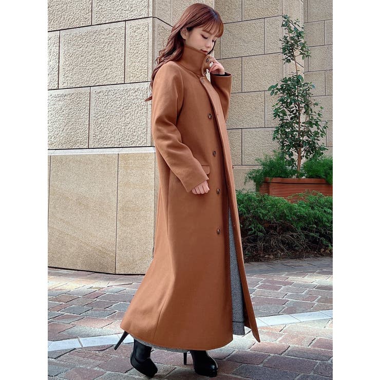 スタンドカラーロングコート[品番：MKSW0054358]｜RESEXXY（リゼクシー