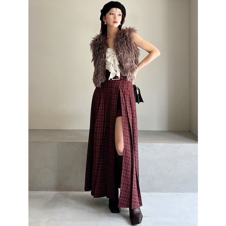 ワイドプリーツレイヤードフレアスカート[品番：MKSW0065674]｜RESEXXY