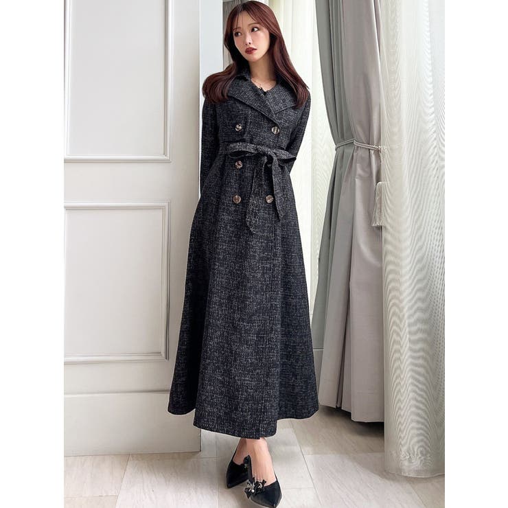 2WAYツイードレイヤードコート[品番：MKSW0068052]｜RESEXXY