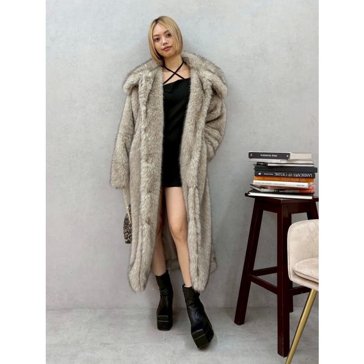 フェイクファーロングコート[品番：MKSW0066945]｜EVRIS（エブリス）の