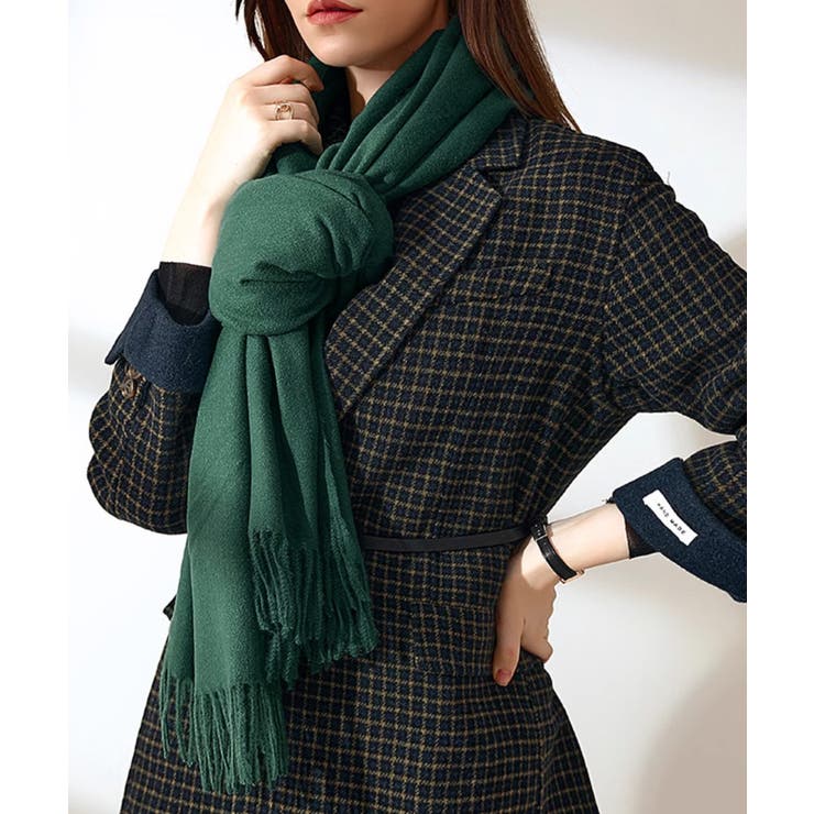 韓国マフラー カシミヤタッチ大判ストール[品番：II000011193