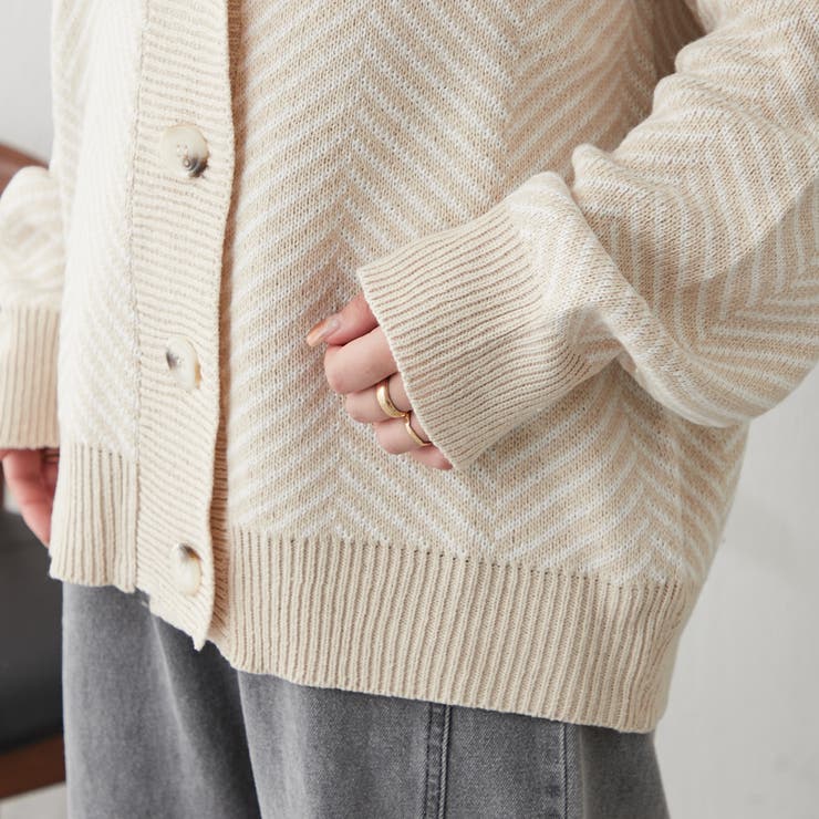 ジャガードニットカーディガン[品番：OLOW0014450]｜RMAF NICE CLAUP