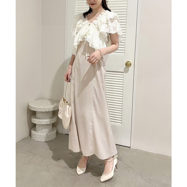 one after another】【ご褒美シリーズ】ブラウスセットワンピース[品番