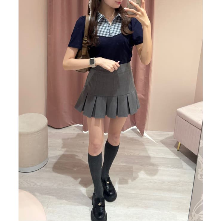 one after another】チェックレイヤードトップス[品番：NCLW0016307