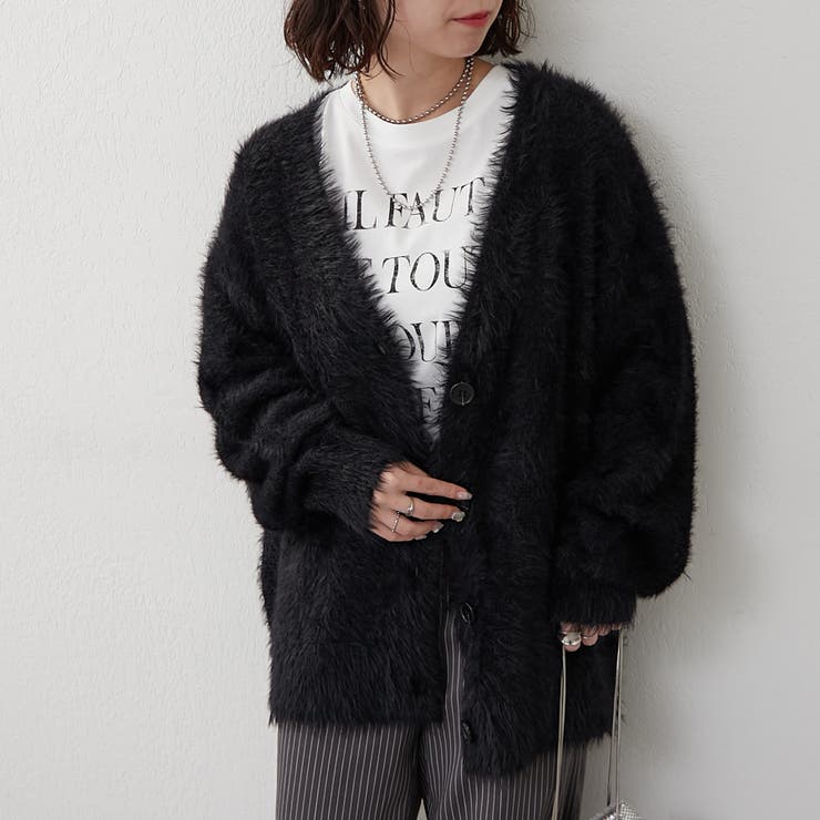 シャギーロングカーディガン[品番：OLOW0016218]｜RMAF NICE CLAUP