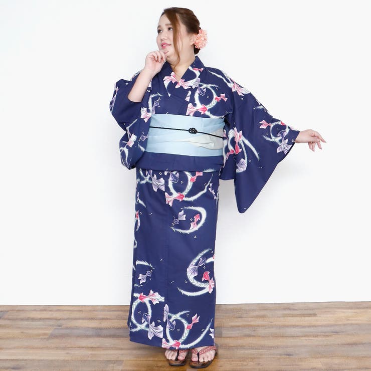 浴衣 大きいサイズ レディース[品番：NNCW0002860]｜Ainokajitsu