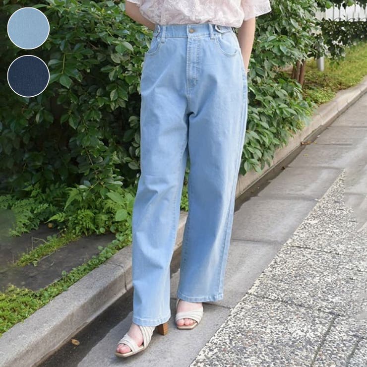 調整ボタン付デニムパンツ[品番：IGAW0005121]｜axes femme