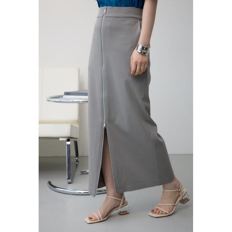 スーパーストレッチ美タイトフロントジップスカート[品番：AZLW0022125