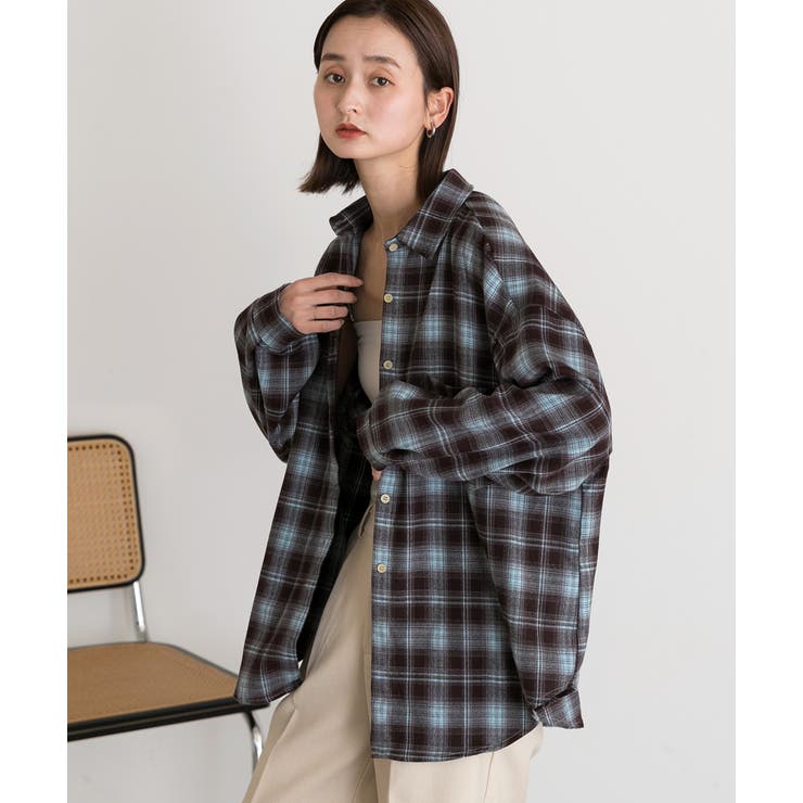 オーバーサイズチェックシャツ[品番：ADEW0004690]｜ad thie
