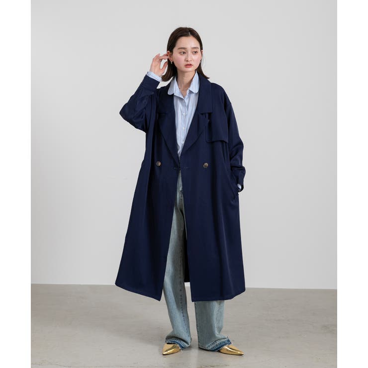 ビッグテーラートレンチコート ロングコート[品番：ADEW0000173]｜ad