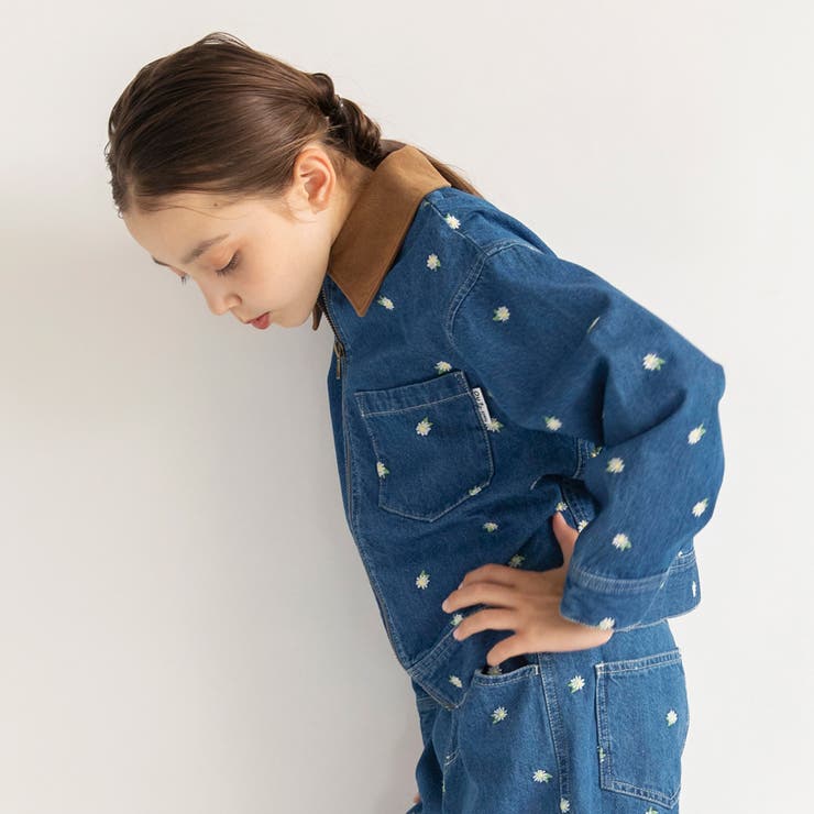 Ou? by EDWIN】フラワー刺しゅうデニムジャケット[品番：BRSK0009198