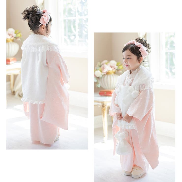 プリンセス被布セット 七五三 3歳女の子 着物 和装 キャサリンコテージ