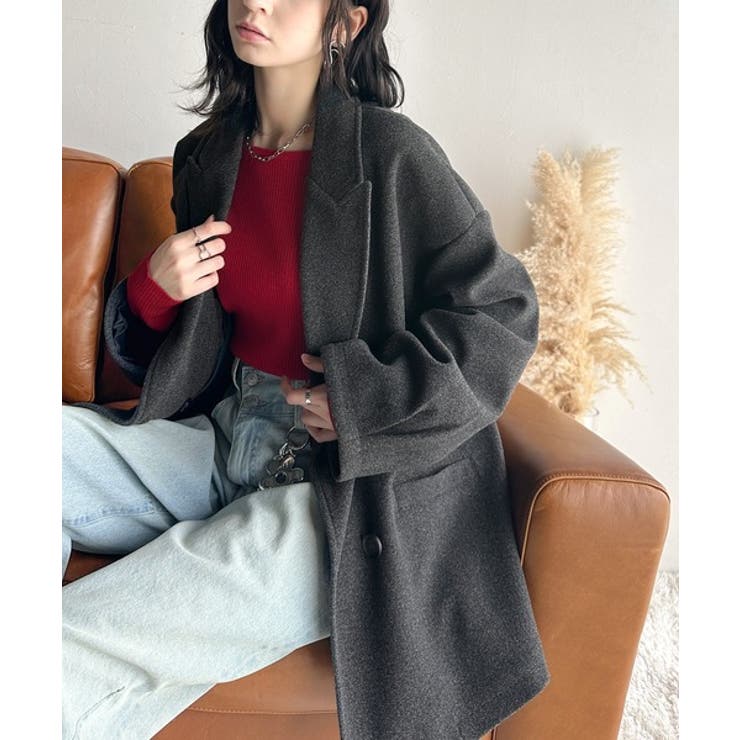 ONもOFFもキマる。こなれ感漂うフェイクウール素材ダブルテーラード