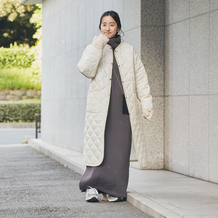 WEB限定】着丈が選べる。CVC裏起毛タートルネックマキシワンピース