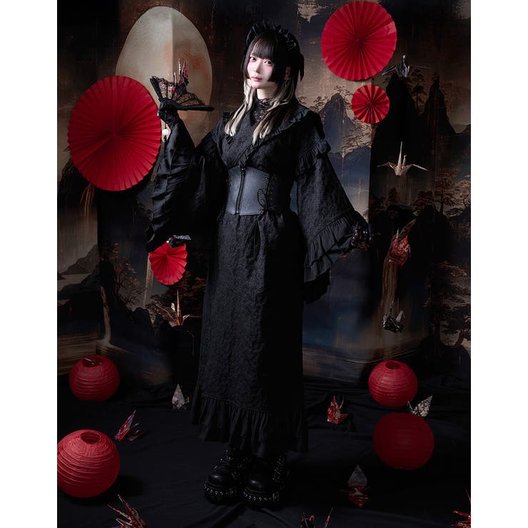 ililil【イルイルイル】たおやか地雷ちゃん着物風セーラーセットアップ